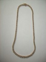 100% Genuine Tennis Necklace Graduated ~ 5.00 ctw 14ky 23.2gms 18 Free Shipping, Gold Necklace,Gold Chain,Gold Jewelry(China (Mainland))