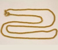 100% Genuine 24K Solid Gold Cuban Link Necklace Chain 23.4 grams Free Shipping, Gold Necklace,Gold Chain,Gold Jewelry(China (Mainland))