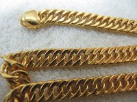 100% Genuine Wholesale 24K Yellow Gold necklace chain /45.94g 45cmL Free Shipping, Gold Necklace,Gold Chain,Gold Jewelry(China (Mainland))