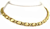 100% Genuine 14K YELLOW GOLD X &amp; O CHAIN NECKLACE 17 INCHES Free Shipping, Gold Necklace,Gold Chain,Gold Jewelry(China (Mainland))