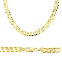 100% Genuine 14k Solid Yellow Gold Cuban Chain Necklace 5.9mm 22 Free Shipping, Gold Necklace,Gold Chain,Gold Jewelry(China (Mainland))