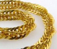 100% Genuine 21K GOLD 6mm ROUND SNAKE LINK CHAIN NECKLACE 29g 19 Free Shipping, Gold Necklace,Gold Chain,Gold Jewelry(China (Mainland))