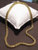 100% Genuine ROUND ROPE NECKLACE! ESTATE 14K BEAUTIFUL WOVEN LINKS Free Shipping, Gold Necklace,Gold Chain,Gold Jewelry(China (Mainland))