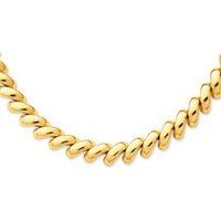 100% Genuine Beautiful New 14k Gold Polished San Marco Necklace  Free Shipping, Gold Necklace,Gold Chain,Gold Jewelry(China (Mainland))
