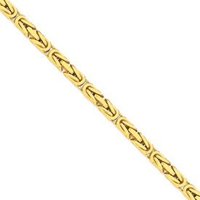 100% GenuineNew 14K Gold 6.50mm Byzantine 24&quot; Chain Necklace Free Shipping, Gold Necklace,Gold Chain,Gold Jewelry(China (Mainland))