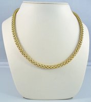 100% Genuine 14K YELLOW GOLD LADIES FASHION POPCORN NECKLACE  Free Shipping, Gold Necklace,Gold Chain,Gold Jewelry(China (Mainland))