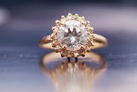 24k 24CT Solid Yellow Gold Natural Diamond Ring K101(stamped 24k) Women Jewelry.Gold Ring,Fine Ring,Diamond Ring,(China (Mainland))