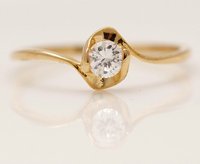 24k 24CT  Solid Yellow Gold Natural Diamond Ring K73(stamped 24k) Women Jewelry.Gold Ring,Fine Ring,Diamond Ring,(China (Mainland))