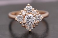24k 24CT Solid Yellow Gold Natural Diamond Ring K147(stamped 24k) Women Jewelry.Gold Ring,Fine Ring,Diamond Ring,(China (Mainland))