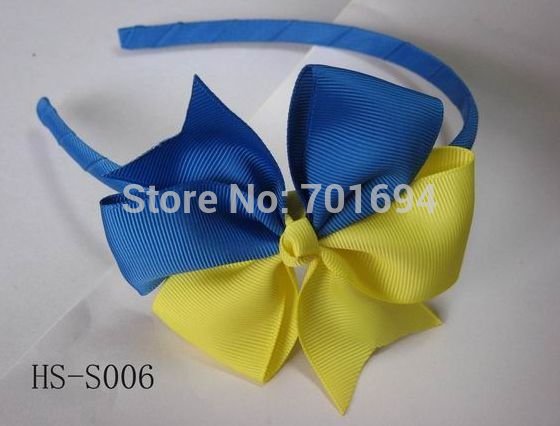 814 New baby headband ribbon bow 814 baby girl grosgrain ribbon bows hairbows Boutique hair bows multi   