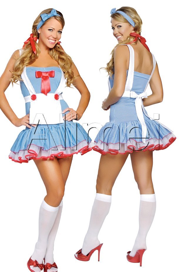 Women's BLue Sexy CostumeAdult sexy cosplaySexy Maid Nurse bunnyParty 