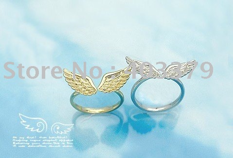 Korean jewelry cute Eagle wings angel wing rings 2 colors free shipping 