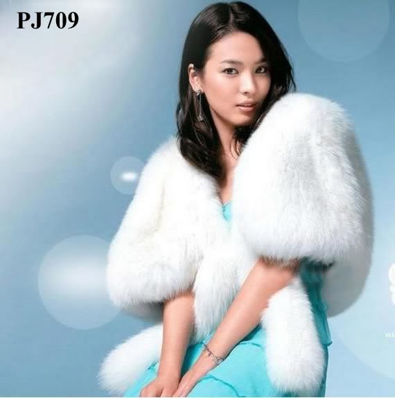 Free shipping women ladies New fashion faux rabbit fur coat bridal wrap