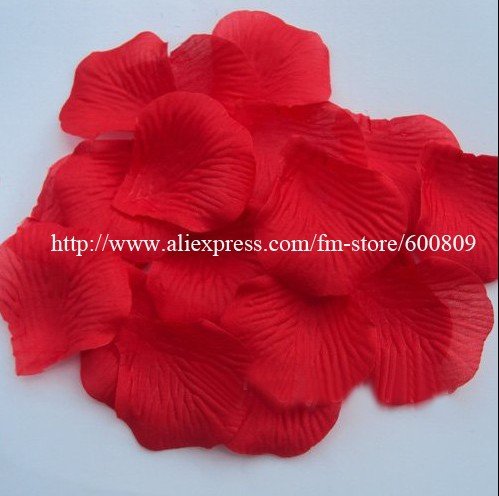 Great Price1kg 7600 pcs Red Silk Rose Petals for wedding party Flower 