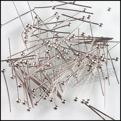 Metal  Jewelry Making on Jewelry Making Findings Rhodium Plated Copper Metal Pins 18mm 160335