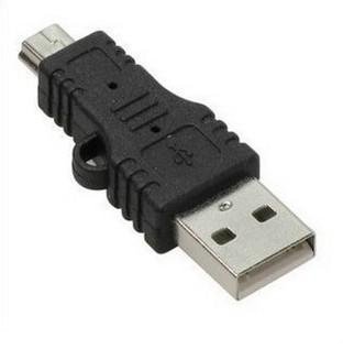 USB A 2.0 to Mini 5 USB 5 Pin B M-M Adapter Converter