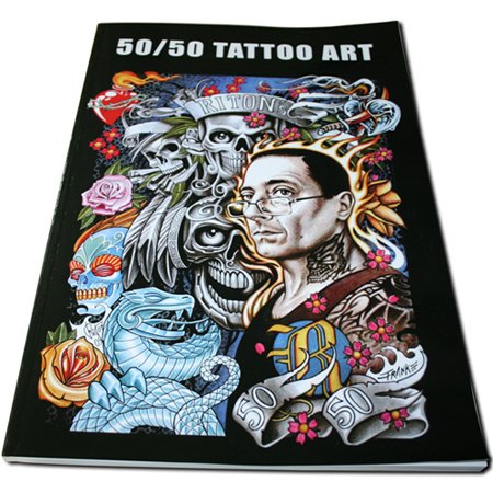 Free shipping New tattoo books 50 50 TATTOO ART FLASH MAGAZINE ART BOOK BY 