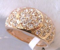 Free Shipping. Provide tracking number. Can mix and match. Flashing White Topaz 18kgp Yellow Gold Ring .(China (Mainland))