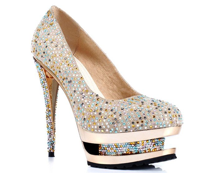  high heels Wedding shoes colorful diamond women shoes fashion shoes