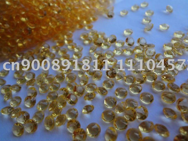  1 3 Carat 45mm Yellow Diamond Confetti Wedding Decoration NEW ARRIVAL