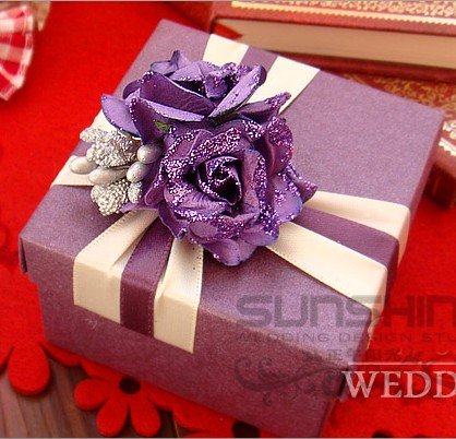 Wedding favors candy box blue color gift box 75 6 38cm MDLS039 
