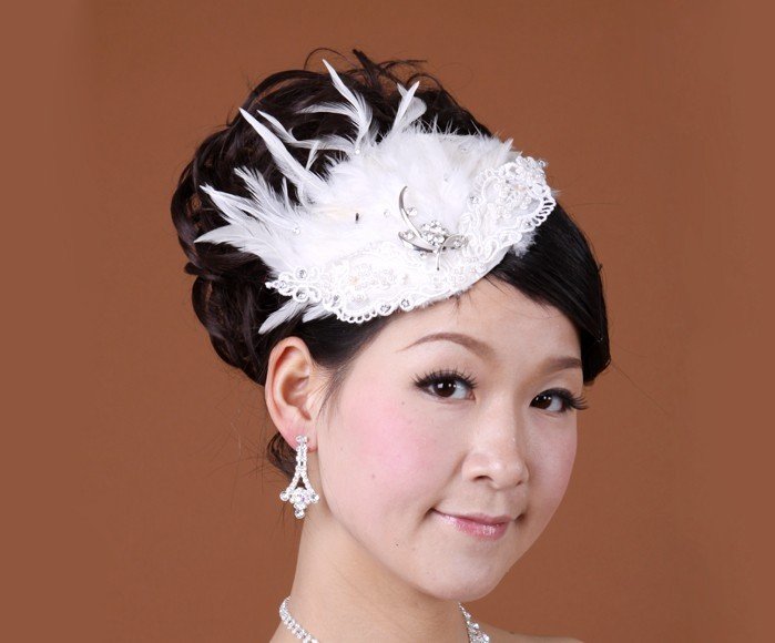 New hair style 17CM bride first flowers bridal headdress small hat Bridal 