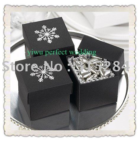 Hot 2PC Black Wedding Favor Candy Boxes XY115g US 568 US 695 lot