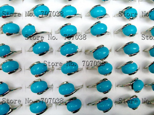promotion FREE SHIPPING wholesale Mix lots 100PCS Turquoise gemstone ALLOY