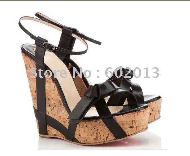 high heel wedge sandal famous brand leather platform sandals sexy sandal 