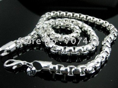 Wholesale Fashion Square on Wholesale New Sterling Silver 925 Multi Square Link Necklace 20inch