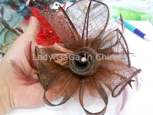 New arrival feather hair pinsfeather hair accessories15pcs brown black red