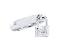 Envío gratis 925 anillos de plata de bloqueo, plata de ley 925 Rings.Wholesale joyería de moda (China (continental))