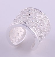 Envío gratis 925 anillos de plata Flor, 925 de plata esterlina Rings.Wholesale joyería de moda (China (continental))