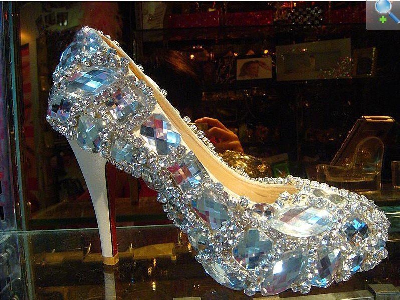 free shipping high heels crystal diamond shoesfashion evening party 