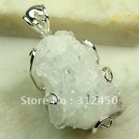 Joyería de moda de plata hechos a mano de piedras preciosas naturales druzy drusy envío joyas gratis LP0087 (China (continental))