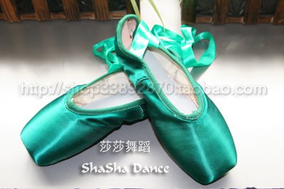 Customizing Shoes on Green Pointe Shoes Were Customize By National Ballet Of China