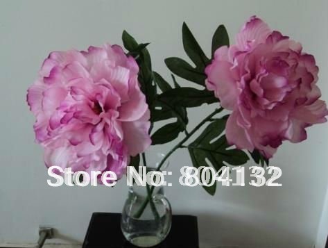  Head PURPLE Peony Bouquet 62cm for Wedding Home Decorate freeshipping