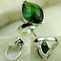 Suppry 5PCS moda de joyería de plata peridoto piedra natrual joyas anillo libre LR0244 envío (China (continental))