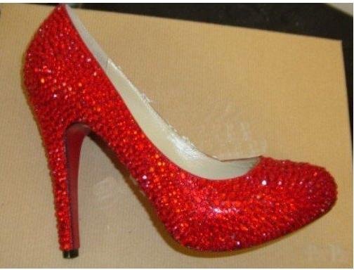 wholesale and retail wedding shoes red diamond high heel shoes 