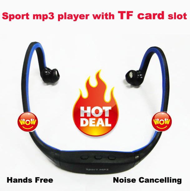 Free Song   Players on 10pcs Lot Hot Sport Mp3 Heads Free Headset Music Player With 2 4 8gb