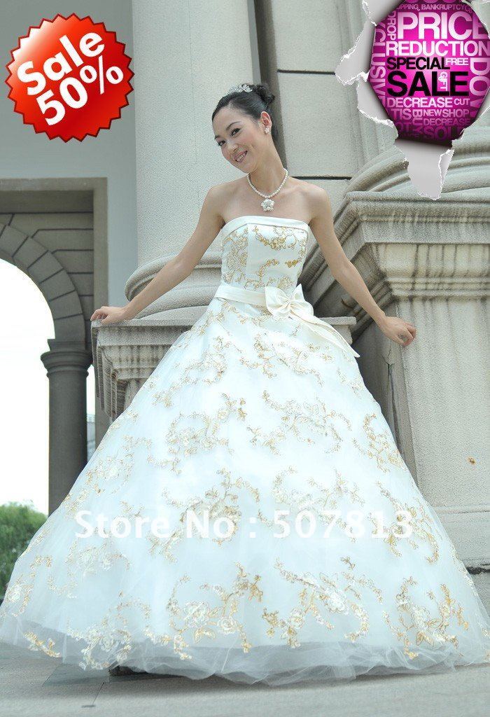 free shipping sale 50 brand wedding fresslatest Fashion wedding dress