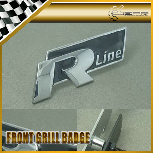 R Line Front Grill Badge Logo Emblem VW VOLKSWAGEN MK5 GOLF