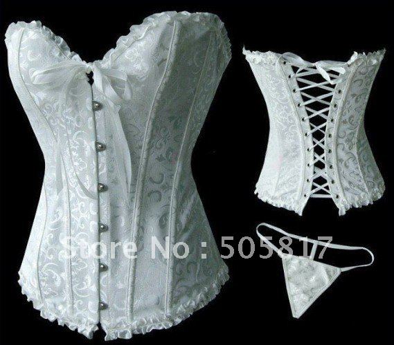 free ship 1 pc white bridal corset bustier classic strapless under bust 