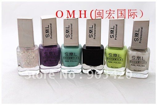OMH wholesale! OMH Nail polish-10/60pcs/lot New 15ML Fashion Nail Art Soak