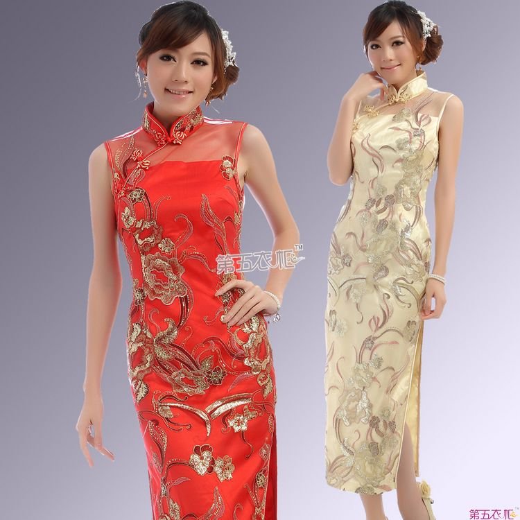 Wholesale Chinese dress cheongsam evening dresses wedding dress qipao
