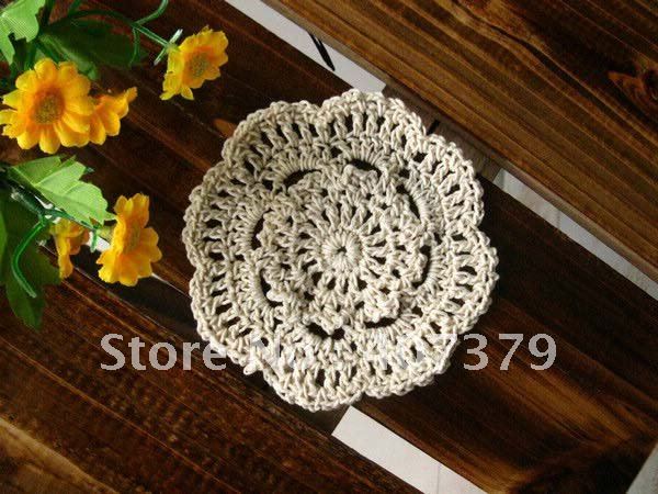  Line Crochet Coffee Cup Tea table Coaster Cup mat pad wedding favors 