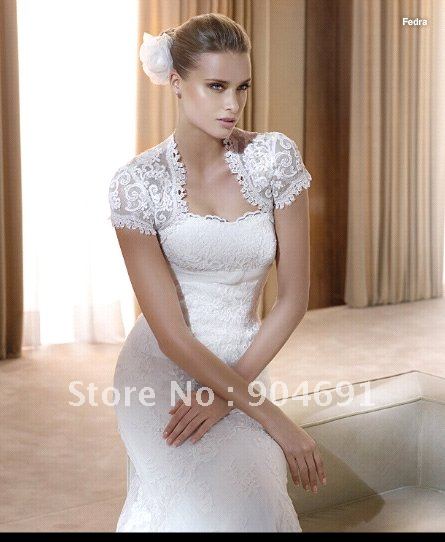  Ivory White Black Lace Wedding Dress Accessories Vest Bridal Gown