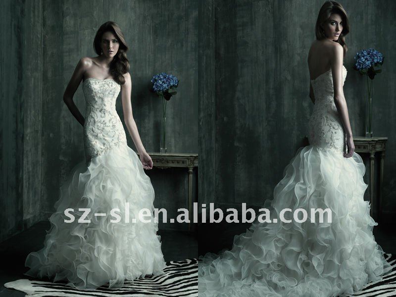 2012 mermaid wedding dress