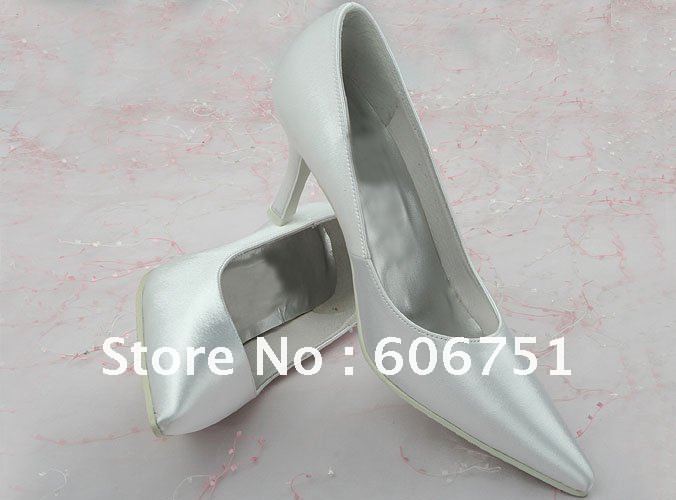 Satin bridal shoes high heel wedding shoes dress shoes free shipping