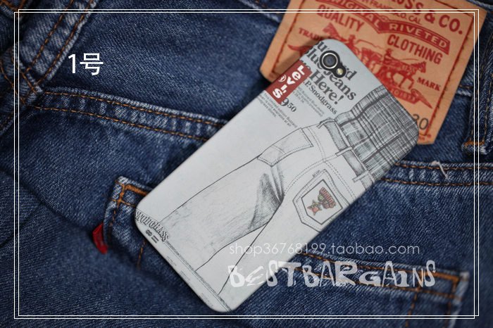 20pcs lot jeans case mobile phone case skin cover For iphone4 cool fashionable stylish free shipping - Mobile Mania Competition March 2014